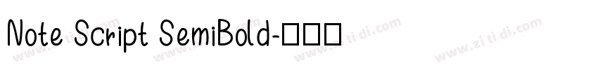 Note Script SemiBold字体转换